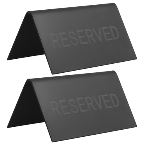 DOITOOL 2 Stück Edelstahl Reserved Signs Tischschild Wiederverwendbar Graviert für Hochzeit Restaurant Party Sitzplatzreservierung Robust Leicht zu Reinigen Vielseitig für Feierlichkeiten von DOITOOL