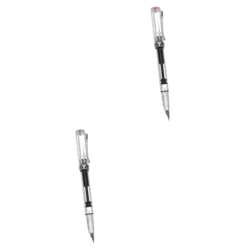 DOITOOL 2 Stück Einfacher Füllfederhalter Wiederverwendbarer Kalligrafie Stift Transparente Schreibfeder mit Tintenabsorber Spitze für Büro DOITOOL 2 Stück Einfacher Füllfederhalter Wiederverwendbarer Kalligrafie Stift Transparente Schreibfeder mit Tintenabsorber Spitze für Büro von DOITOOL