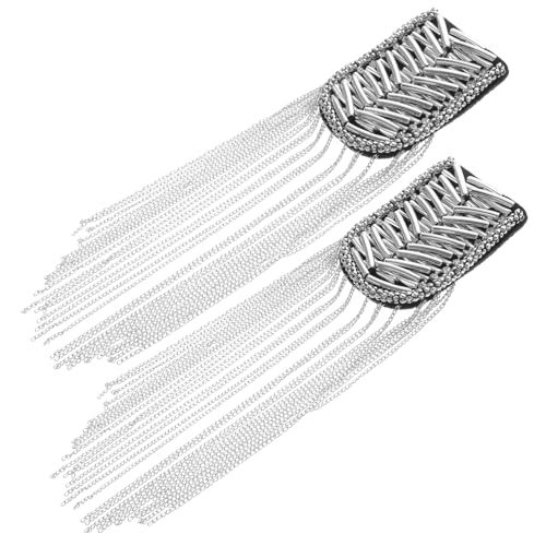 DOITOOL 2 Stück Epatch -Zubehör Schulterklappe goldene Quaste Quasten Schulterpolster Punk Schulter Schulterzubehör Schulterzubehör Aiguillette Schulter Legierung Silver DOITOOL 2 Stück Epatch -Zubehör Schulterklappe goldene Quaste Quasten Schulterpolster Punk Schulter Schulterzubehör Schulterzubehör Aiguillette Schulter Legierung Silver von DOITOOL