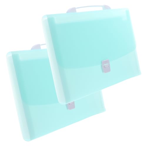 DOITOOL 2 Stück Expanding File Organizer mit Fächern Robuster mit Tragegriff und Beschrifteten Tabs Vielseitiger Dokumentenhalter für Büro Schule und Effiziente Ablage von DOITOOL