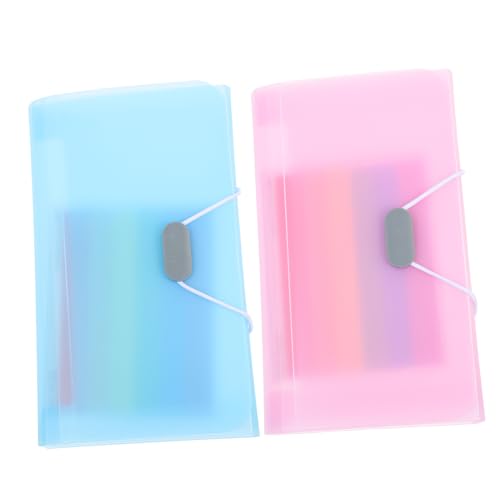 DOITOOL 2 Stück Fächerordner mit Mini Dokumentenorganizer für Belege Tickets Papiere und Karten Robustes Material Tragbar und Leicht für Büro und Zuhause von DOITOOL