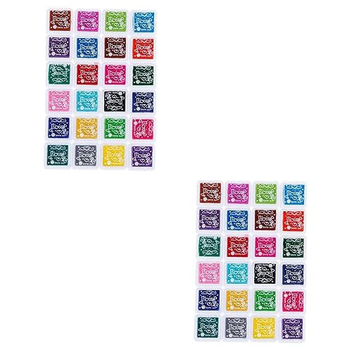 DOITOOL 2 Stück Farben Kreatives Finger Inkpad Set für Diy Bastelprojekte Abwaschbare Stempelkissen für Fingerfarben und Fingerabdrücke für Erwachsene von DOITOOL