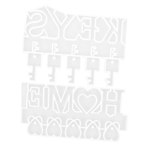 DOITOOL 2 Stück Formen für Schlüsselbretter selber machen klein Gestelle schlusselanhänger bastel set Schlüsselhalter Bastelset Gießformen für Aufbewahrungsschlüssel DIY formen Kieselgel von DOITOOL