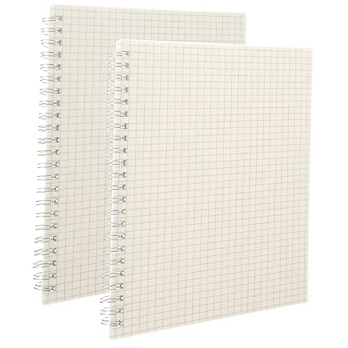 DOITOOL 2 Stück Gitterbuch Notizbücher College Regiert Hefte Für Die Schule Spiralblock Zeitschrift Notizblock Mathe-notizbuch Spiral- Kleines Notizbuch Raster-notizbuch Weiß Papier von DOITOOL