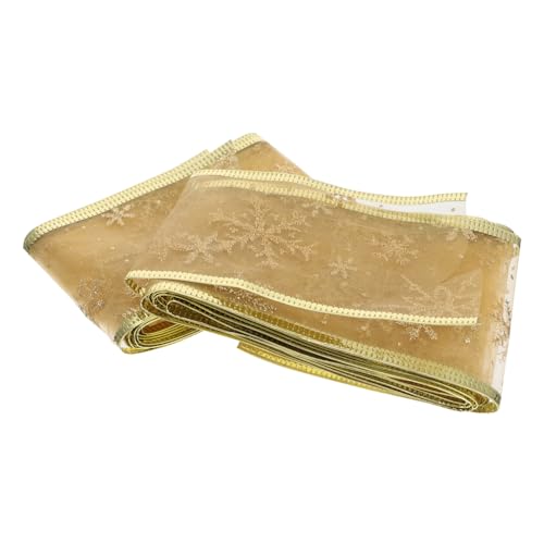 DOITOOL 2 Stück Goldenes Weihnachts Geschenkband mit Schneeflocken Teiliges Deko Band für Geschenkkartons Weihnachtsbaum DIY Bastelbedarf und Festliche Verpackung DOITOOL 2 Stück Goldenes Weihnachts Geschenkband mit Schneeflocken Teiliges Deko Band für Geschenkkartons Weihnachtsbaum DIY Bastelbedarf und Festliche Verpackung von DOITOOL