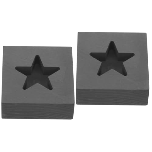 DOITOOL 2 Stück Graphit Gussform Fünfzackiger Stern Hochtemperaturbeständige Korrosions und Schlagfeste Gießform für Diy Projekte für Labor und Wissenschaftsbildung von DOITOOL