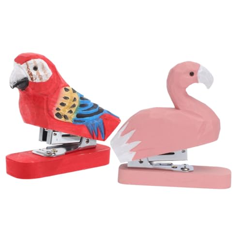 DOITOOL 2 Stück Handgefertigter Holz Tier Stapler Flamingo und Papagei Dekorativer Mini Hefter Robustes Holzdesign Kreatives Büro und Schulzubehör Einzigartiges Handgeschnitztes DOITOOL 2 Stück Handgefertigter Holz Tier Stapler Flamingo und Papagei Dekorativer Mini Hefter Robustes Holzdesign Kreatives Büro und Schulzubehör Einzigartiges Handgeschnitztes von DOITOOL