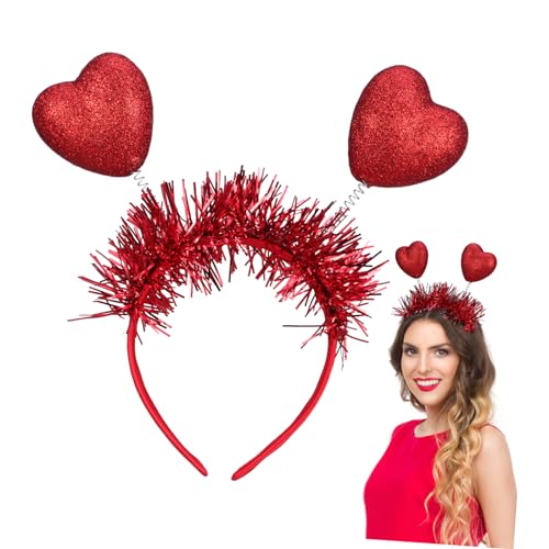 DOITOOL 2 Stück Herz Stirnband Liebesherz-stirnband Valentinstag Haarreifen Led Herzhaarband Herzen Party Herz Glitzer Für Perlen Valentinstag Stirnband Geformt Valentinstag Zubehör Schaum von DOITOOL