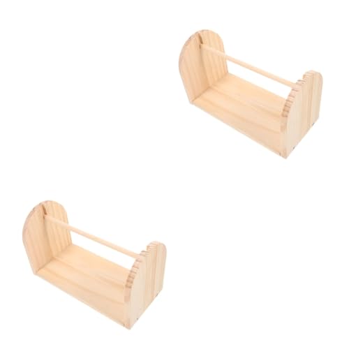 DOITOOL 2 Stück Holz Garnhalter mit Drehbarem Spulenständer Praktischer Organisator für Stick Näh und Quiltgarn für DIY Projekte und Raumdekoration Einfache Installation und Nutzung von DOITOOL