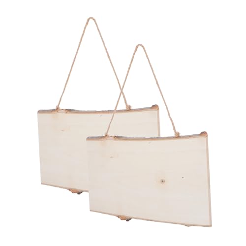 DOITOOL 2 Stück Holz Hängendes Board Diy Blanko Holzschild für Malen Zeichnen und Dekoration für Zuhause Cafés und Läden von DOITOOL