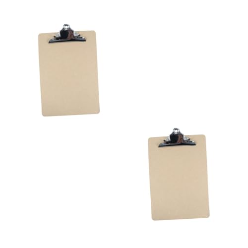 DOITOOL 2 Stück Holz Klemmbrett aus Kratzfestem Hartfaserplatten Material mit Stabilem Metallclip Niedrigem und Aufhängeschlaufe für Büro Schule Restaurant und Notizen DOITOOL 2 Stück Holz Klemmbrett aus Kratzfestem Hartfaserplatten Material mit Stabilem Metallclip Niedrigem und Aufhängeschlaufe für Büro Schule Restaurant und Notizen von DOITOOL
