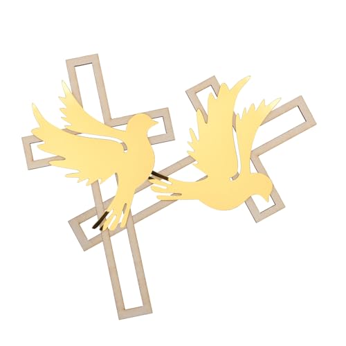 DOITOOL 2 Stück Holz Kreuz Cake Topper mit Taube Acryl Tortendeko für Taufe Erstkommunion Babyparty Leichte Sichere Kuchenstecker für Festliche Hochzeitstorten und Partydekoration DOITOOL 2 Stück Holz Kreuz Cake Topper mit Taube Acryl Tortendeko für Taufe Erstkommunion Babyparty Leichte Sichere Kuchenstecker für Festliche Hochzeitstorten und Partydekoration von DOITOOL