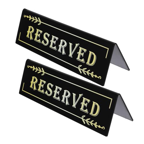 DOITOOL 2 Stück Kartentisch Mit Umgekehrtem V-dreieck Karte Steht Sitz Einstellung Reservierte Tischschilder Doppelt Kartennummerninhaber Platzkarten Parkschilder Tischkarten Ticket Acryl von DOITOOL