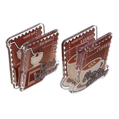 DOITOOL 2 Stück Kleber fallen zum Handzeltclip klebrig Mehrzweck-Memoclips Notizbuch Kaffee mit Memo -Clips Büroklammern Lesezeichen Scrapbooking-Memoklammern filigraner Kartenclip Acryl von DOITOOL
