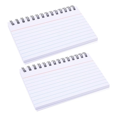 DOITOOL 2 Stück Kleinspiral Notizblock Liniert Tragbar für Schule und Büro Aluminiumringbindung Komfortable Schreiboberfläche Leicht und Langlebig von DOITOOL