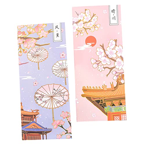 DOITOOL 2 Stück Kreatives Chinesisches Bronzing Notizpapier Klebezettel Memo Pads für Schüler Wiederverwendbare Haftnotizen mit Zufallsmuster für Schule und Büro von DOITOOL