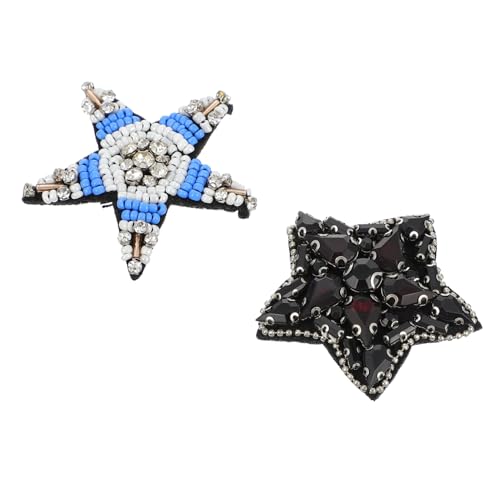 DOITOOL 2 Stück Kristall Beaded Patches für Kleidung Handgemachte Applikationen für Diy Projekte zur Dekoration von Kleidung Taschen und Bastelarbeiten von DOITOOL