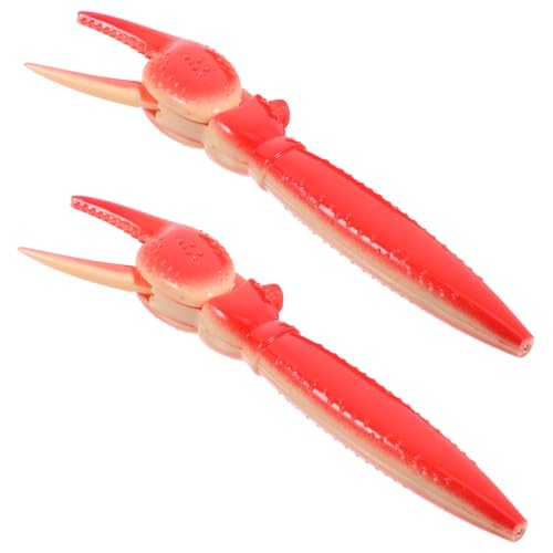 DOITOOL 2 Stück Kugelschreiber Meereskreaturenstifte Krabbenstifte Sea Animal Pen Klaue Zeichenstifte Für Das Büro Praktische Stifte Simulierte Krabbenställe Partygeschenk Plastik Rot von DOITOOL