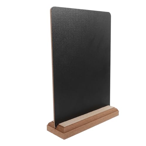 DOITOOL 2 Stück Lebensmitteletiketten Für Partybuffets Tischschild Leer Tisch-memoboard Zeichenbrett Schreibtisch-schilderhalter Tafelschild Für Den Tisch Desktop-tafeln Schwarz Holz von DOITOOL
