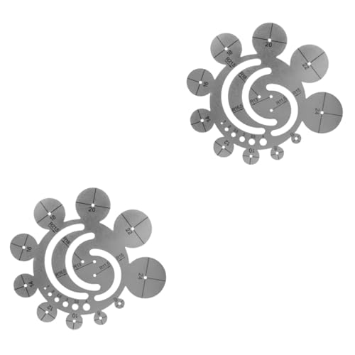 DOITOOL 2 Stück Lederlineal gerundet für Ecke Messung runden DIY-Vorlage Eckvorlage Handtaschen-Vorlage Kreisschablonenzeichnung Template Tool Lineal Multifunktionskreisvorlage Metall DOITOOL 2 Stück Lederlineal gerundet für Ecke Messung runden DIY-Vorlage Eckvorlage Handtaschen-Vorlage Kreisschablonenzeichnung Template Tool Lineal Multifunktionskreisvorlage Metall von DOITOOL