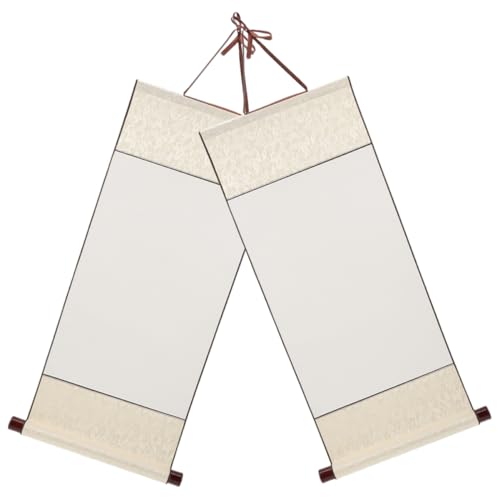 DOITOOL 2 Stück Leere Kalligraphie -schriftrolle Wanddekoration Schlafzimmer Schreiben Hängend Gestrichen Zu Zeichnung Wandbehänge Leere Kalligrafie Weiß Papier DOITOOL 2 Stück Leere Kalligraphie -schriftrolle Wanddekoration Schlafzimmer Schreiben Hängend Gestrichen Zu Zeichnung Wandbehänge Leere Kalligrafie Weiß Papier von DOITOOL