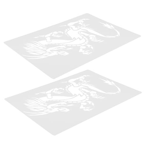 DOITOOL 2 Stück Malvorlage Drachenschablonen Zum Malen Vorlagen Herstellung Zeichnung Wiederverwendbare Malereischablonen Diy-drachen-schablonen Schablonen Ziehen Malschablonen Pvc Weiß DOITOOL 2 Stück Malvorlage Drachenschablonen Zum Malen Vorlagen Herstellung Zeichnung Wiederverwendbare Malereischablonen Diy-drachen-schablonen Schablonen Ziehen Malschablonen Pvc Weiß von DOITOOL