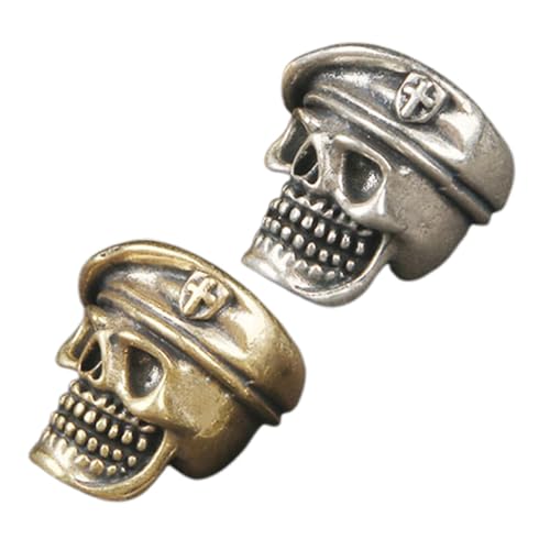 DOITOOL 2 Stück Messing Schädel Perlen mit Großem Loch Kreative DIY Schmuck Spacer für Armbänder Halsketten Schlüsselanhänger Vielseitige Bastelperlen für Individuelle Accessoires DOITOOL 2 Stück Messing Schädel Perlen mit Großem Loch Kreative DIY Schmuck Spacer für Armbänder Halsketten Schlüsselanhänger Vielseitige Bastelperlen für Individuelle Accessoires von DOITOOL