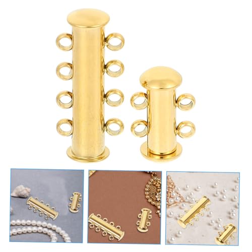 DOITOOL 2 Stück Metall Schmuckverschlüsse für Halsketten und Armbänder Langlebige Edelstahl Kettenverschlüsse Löchern Praktische DIY Schmuckverbinder für Perlen und Charm Armbänder DOITOOL 2 Stück Metall Schmuckverschlüsse für Halsketten und Armbänder Langlebige Edelstahl Kettenverschlüsse Löchern Praktische DIY Schmuckverbinder für Perlen und Charm Armbänder von DOITOOL