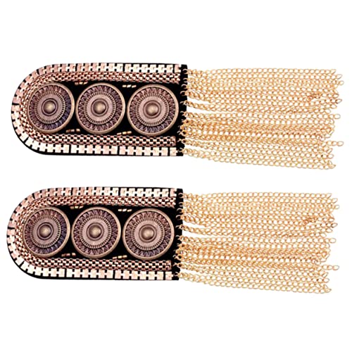 DOITOOL 2 Stück Metall Traufenschmuck Schulterklappen Quaste Fransen Schulterklappen Nähabzeichen Kostüm Uniform Schulterklappen Abzeichen Quasten Damen Schulterpolster DOITOOL 2 Stück Metall Traufenschmuck Schulterklappen Quaste Fransen Schulterklappen Nähabzeichen Kostüm Uniform Schulterklappen Abzeichen Quasten Damen Schulterpolster von DOITOOL