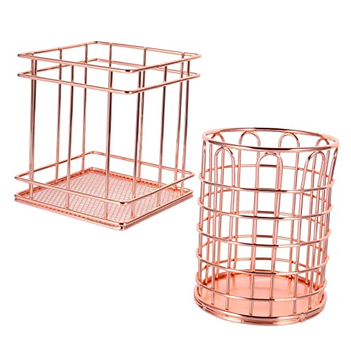 DOITOOL 2stücke Behälter Aus Schmiedeeisen Für Make-up-pinsel Organizer Aus Metalldraht Stiftehalter Mit Goldenen Rosen Eimer Für Schminkpinsel Kreativer Schreibtischhalter DOITOOL 2stücke Behälter Aus Schmiedeeisen Für Make-up-pinsel Organizer Aus Metalldraht Stiftehalter Mit Goldenen Rosen Eimer Für Schminkpinsel Kreativer Schreibtischhalter von DOITOOL