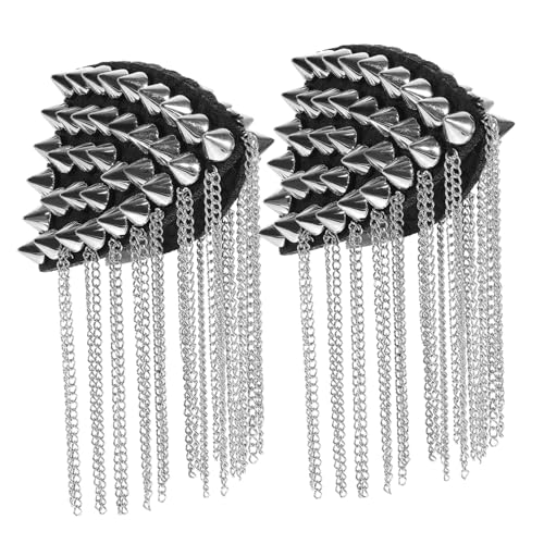 DOITOOL 2 Stück Nieten Schulterklappen Quaste Epaulette Schulterklappen mit Quastengliedern für hemd schulterklappen Kostüm Schulterklappen Kostüme Schulterabzeichen Legierung Silver DOITOOL 2 Stück Nieten Schulterklappen Quaste Epaulette Schulterklappen mit Quastengliedern für hemd schulterklappen Kostüm Schulterklappen Kostüme Schulterabzeichen Legierung Silver von DOITOOL