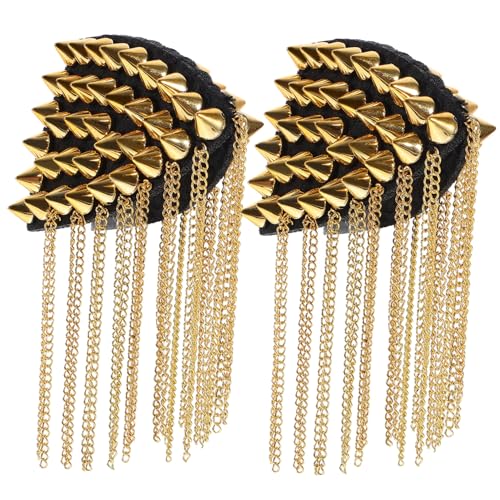 DOITOOL 2 Stück Nieten Schulterklappen Schulterbaus Schulterklappen Für Frauen Schulterabzeichen Mit Quaste Schulterschmuck Kleidung Liefert Vintage Quastenschultern Legierung Golden DOITOOL 2 Stück Nieten Schulterklappen Schulterbaus Schulterklappen Für Frauen Schulterabzeichen Mit Quaste Schulterschmuck Kleidung Liefert Vintage Quastenschultern Legierung Golden von DOITOOL