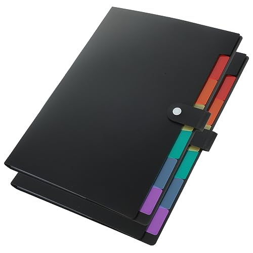 DOITOOL 2 Stück Organizer mit Fächern Multilayer Aktenordner für Effiziente Dokumentenablage Tragbarer Folder für Rechnungen Briefe und Unterlagen für Schule und Büro von DOITOOL