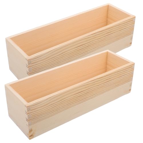 DOITOOL 2 Stück Rechteckige Seifschimmel Form zur Seifenherstellung DIY Bastelwerkzeug Silikonform für Seife Holz Beige DOITOOL 2 Stück Rechteckige Seifschimmel Form zur Seifenherstellung DIY Bastelwerkzeug Silikonform für Seife Holz Beige von DOITOOL