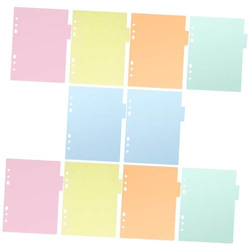 DOITOOL 2 Stück Register Kunststoff Bunte Index Page Divider mit Extra Breiten Tabs für Notizbuch Ringbuch Geeignet Einfache Einfügung und Klare Abschnittsübersicht von DOITOOL