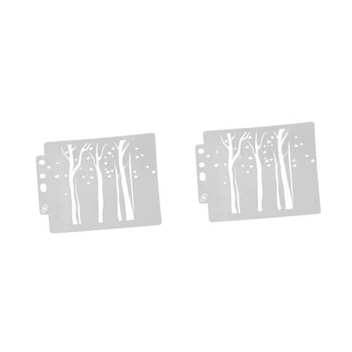 DOITOOL 2 Stück Schablonen für Malerei Vielseitige Wiederverwendbare Schablonen für Scrapbooking Bastelprojekte Diy Cake Dekoration Robuste Wasserdichte Kunststoffschablonen mit Flexibler von DOITOOL