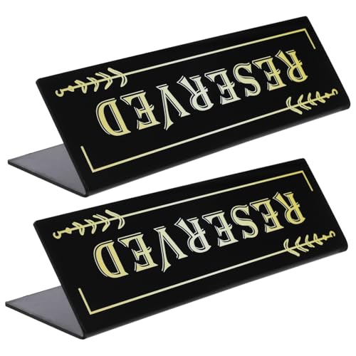 DOITOOL 2 Stück Schilder für Restaurantreservierungen hochzeitsdeko hochzeitsdeco Kartentisch reservierte Schilder für Tische Logo für reservierte Tische Hochzeit Sitze Zeichen Acryl von DOITOOL