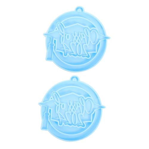 DOITOOL 2 Stück Schlüsselbundformen Für Epoxidharz Kette Abschluss Name Schlüsselbundschimmel Diy Bastelform Handwerkliche Form Diy -versorgung Diy Formen Kieselgel Blue von DOITOOL