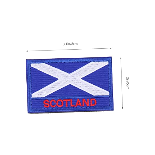 DOITOOL 2 Stück Schottische Flagge Aufnäher Stickerei Patches zum Aufbügeln Kleine Kleidungspatches Strapazierfähig Waschbar Dekorativ für Jacken Hemden DIY Reparatur und Veredelung von DOITOOL