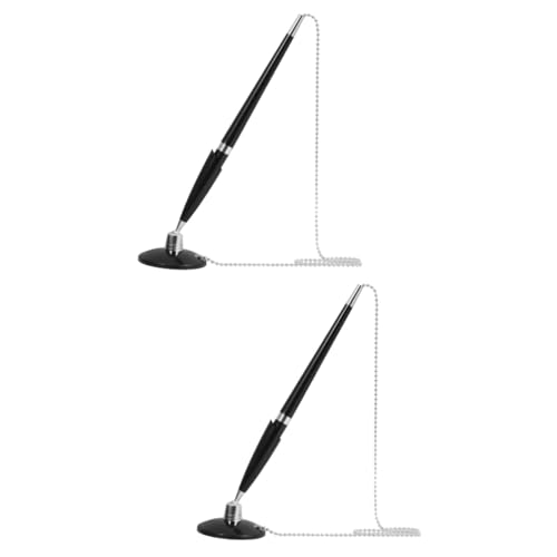 DOITOOL 2 Stück Signierstift mit Vertikalem Stehdesign Verschleißfest Leicht Nachfüllbar für Büro Hotel Bank Geeignet Eleganter Schwarzer Kugelschreiber mit Kette Business Schreibgerät DOITOOL 2 Stück Signierstift mit Vertikalem Stehdesign Verschleißfest Leicht Nachfüllbar für Büro Hotel Bank Geeignet Eleganter Schwarzer Kugelschreiber mit Kette Business Schreibgerät von DOITOOL