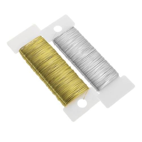 DOITOOL 2 Stück Silberner Schmuckdraht Bindedraht Paddeldraht Floristendraht Silberdraht Biegbarer Draht Flexibler Draht Metalldraht Zum Basteln Goldener Blumendraht Farbdraht DOITOOL 2 Stück Silberner Schmuckdraht Bindedraht Paddeldraht Floristendraht Silberdraht Biegbarer Draht Flexibler Draht Metalldraht Zum Basteln Goldener Blumendraht Farbdraht von DOITOOL