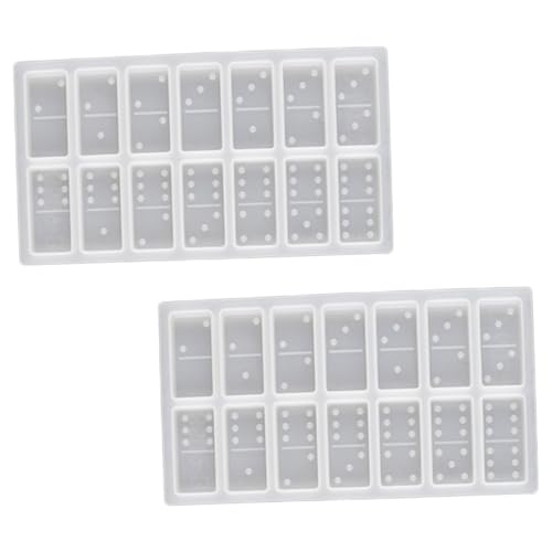 DOITOOL 2 Stück Silikon Domino Formen für Epoxidharz Diy Kristallformen für Kreative Bastelprojekte für Heimwerker von DOITOOL