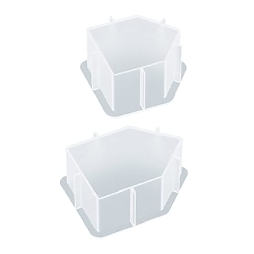 DOITOOL 2 Stück Silikonform für Diy Handwerk Teiliges für Kreative Hausdekoration Sicher und Einfach zu Reinigen für Gießen mit Epoxidharz Kleiner und Großer Form von DOITOOL