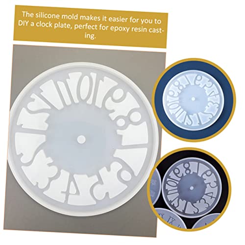 DOITOOL 2 Stück Silikonform für Uhr DIY Flexible Reißfeste Gießform Runde Uhrplatten Wiederverwendbare Bastelform für Handwerk und Epoxidharz Uhrherstellung von DOITOOL