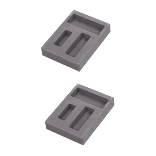 DOITOOL 2 Stück Slot Graphit Barrenform Gießform für Gold Silber und Nichteisenmetalle für Labor und Bildungszwecke Hitzebeständig und Korrosionsbeständig DOITOOL 2 Stück Slot Graphit Barrenform Gießform für Gold Silber und Nichteisenmetalle für Labor und Bildungszwecke Hitzebeständig und Korrosionsbeständig von DOITOOL
