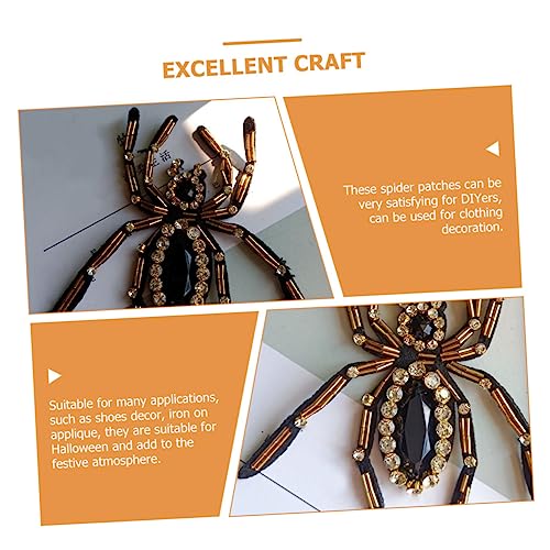 DOITOOL 2 Stück Spinnen Patches für Halloween Deko Handarbeit zum Aufnähen Kleidung Schuhe Diy Applikationen Wiederverwendbar für Party und Festtagsmode DOITOOL 2 Stück Spinnen Patches für Halloween Deko Handarbeit zum Aufnähen Kleidung Schuhe Diy Applikationen Wiederverwendbar für Party und Festtagsmode von DOITOOL
