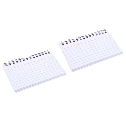 DOITOOL 2 Stück Spiral Notizblock Liniert Notizheft Abreißbares Memo Pad für To Do Listen Indexkarten für Schule und Büro Notizbuch von DOITOOL