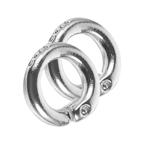 DOITOOL 2 Stück Sprungringe silberne Biegeringe Schlüssel runde Ringverbinder Spaltring für DIY-Schmuck DIY Armband gespalten Halskette Spaltring s925 Silber Silver von DOITOOL