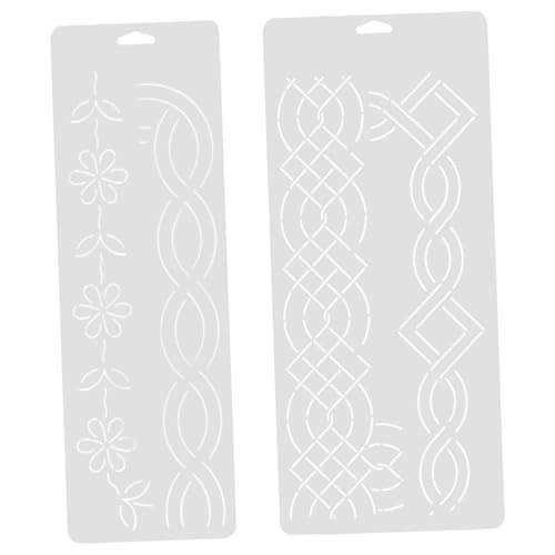 DOITOOL 2 Stück Stickvorlage Decke Quiltschablonen zum Handquilten Schablonen zum Quilten Patch Naht Hochzeit quilt schablonen Quilt Vorlage Handquiltschablonen Quilt-Vorlagen Plastik Weiß von DOITOOL