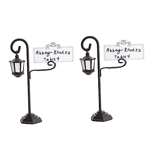 DOITOOL 2 Stück Straßenlaterne Form Memo Foto Halter aus Resin Tischkartenhalter für Hochzeiten Partys Menükarten Dekoration Stabil und Wiederverwendbar von DOITOOL